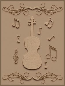 musical wood carving pattern
