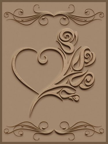 wood carving pattern for love